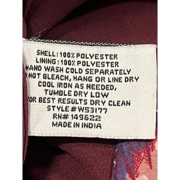 Walter Baker Large L Tina Top Wild Orchid Floral Long Sleeve Blouse Ruffle New - Picture 9 of 9